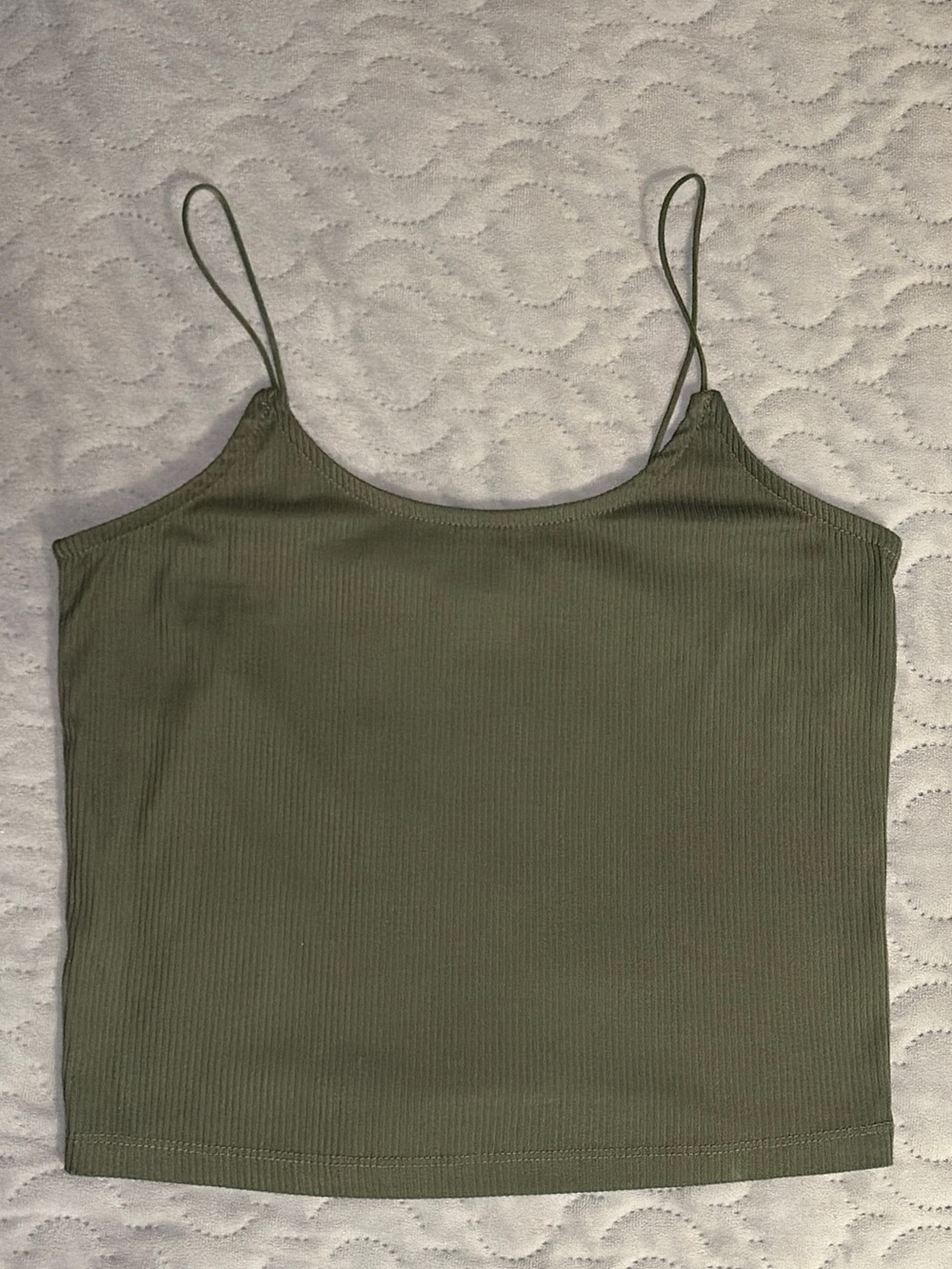 BDG Olive Ribbed Camisole Tank